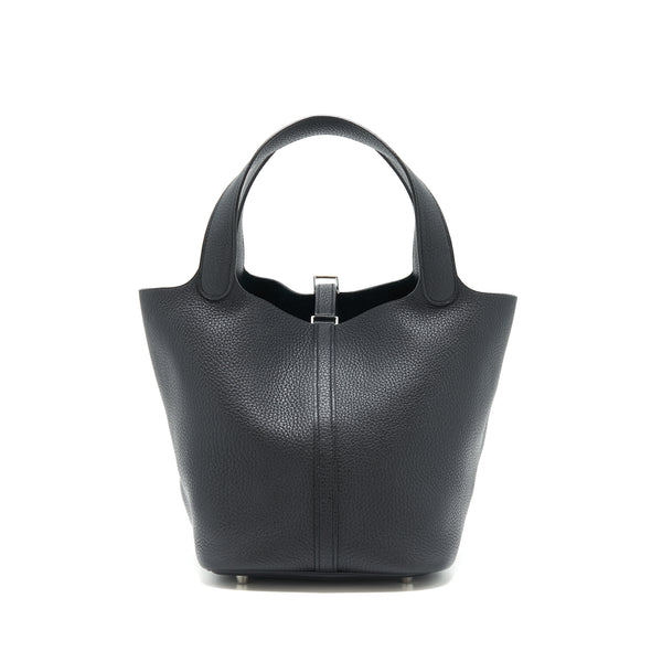 Hermès Picotin 22 lock bag black SHW stamp A