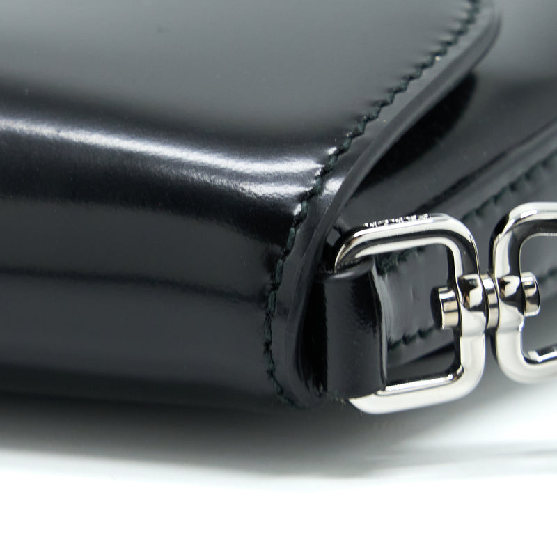 Prada Cleo Shoulder Bag Brushed Leather Black SHW