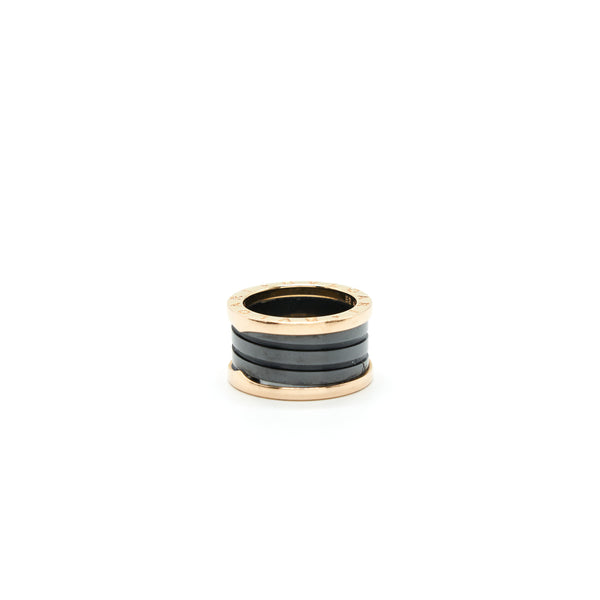 Bvlgari size52 B.zero Ring Ceramic with Rose Gold
