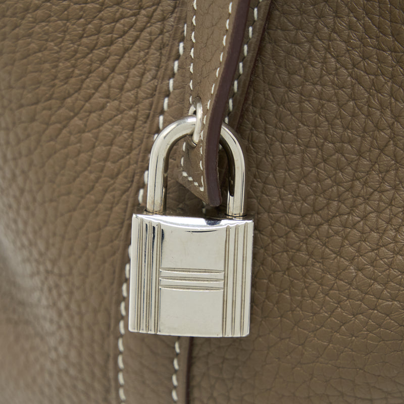 Hermes Picotin 18 Lock Bag Clemence Etoupe SHW Stamp A