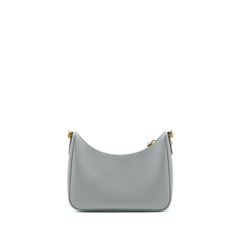 Prada Re-Edition 2005 Saffiano Grey GHW