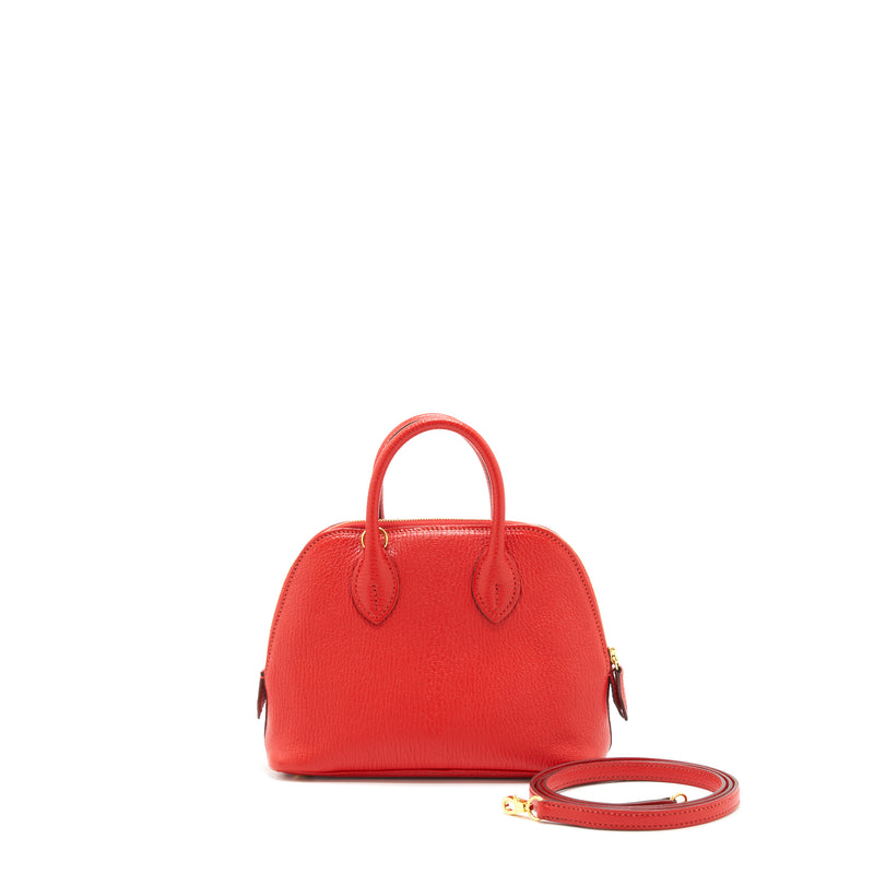 Hermes mini Bolide Chevre rouge De coeur GHW STAMP D