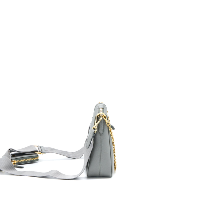 Prada Re-Edition 2005 Saffiano Grey GHW