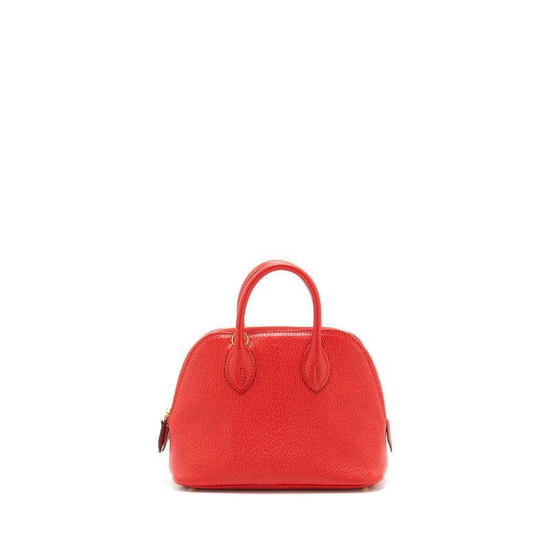 Hermes mini Bolide Chevre rouge De coeur GHW STAMP D