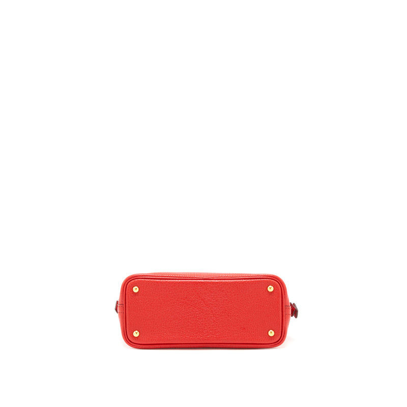 Hermes mini Bolide Chevre rouge De coeur GHW STAMP D