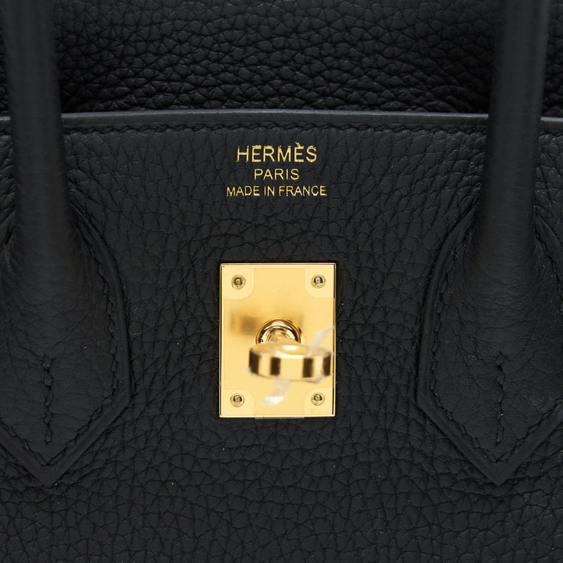 Hermes Birkin 25 Togo Black GHW Stamp Y