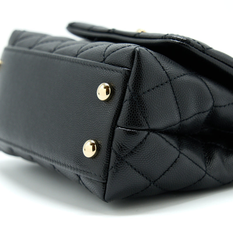 Chanel Mini Coco Handle Caviar Black LGHW