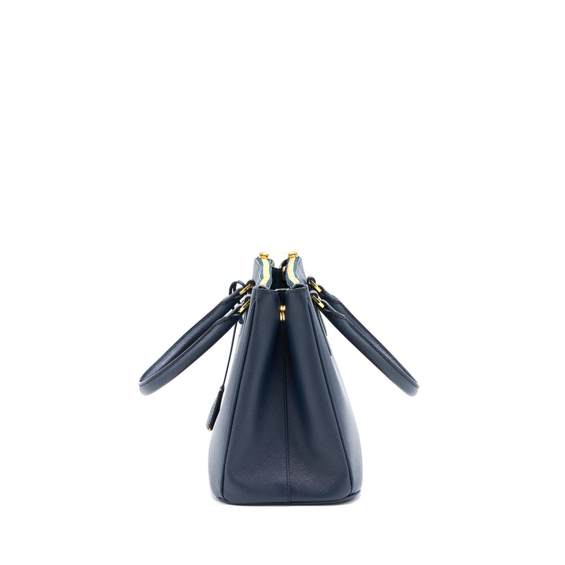 Prada Galleria Saffiano Leather Bag in Dark Navy Baltico