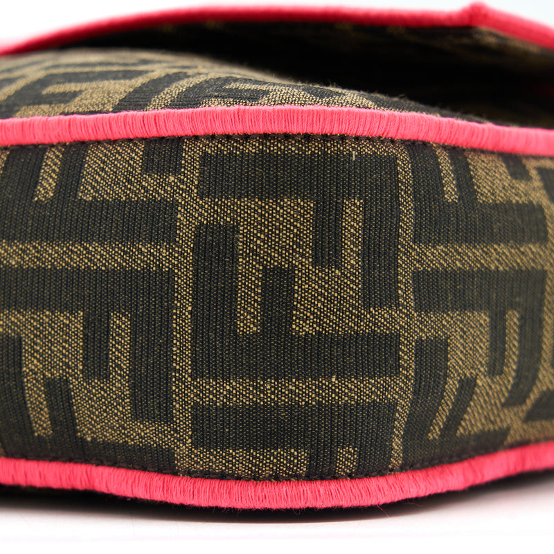 Fendi Buguette Shoulder Bag FF Jacquard Fabric/Multicolour GHW