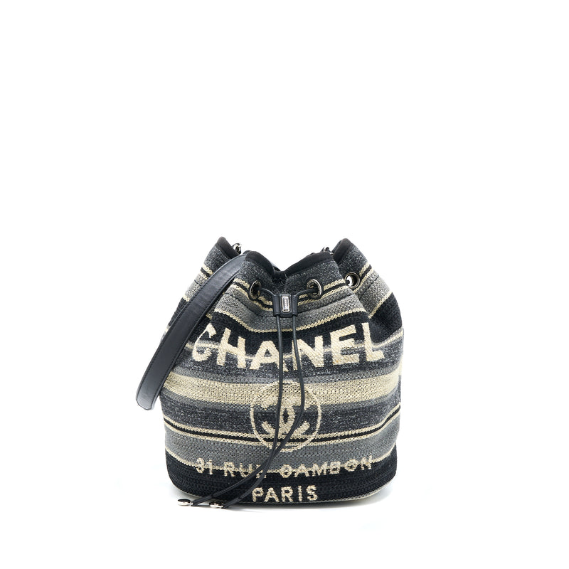 Chanel Rue Camborne Bucket Bag Fabric Multicolour SHW