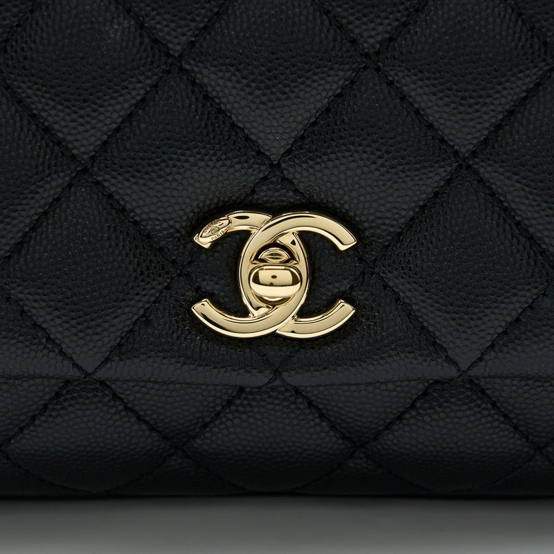 Chanel Mini Coco Handle Caviar Black LGHW