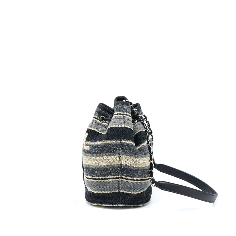 Chanel Rue Camborne Bucket Bag Fabric Multicolour SHW