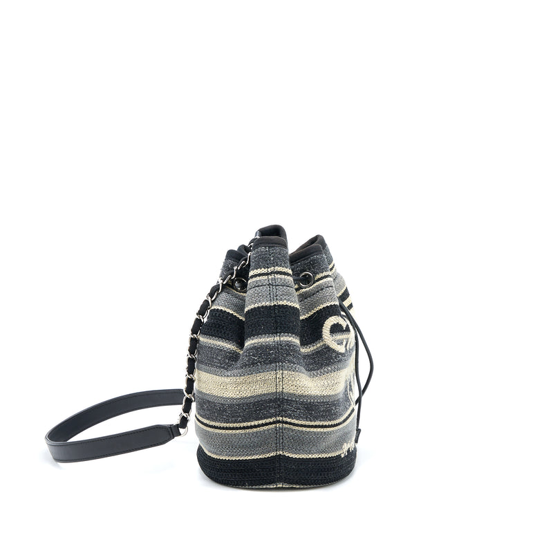 Chanel Rue Camborne Bucket Bag Fabric Multicolour SHW