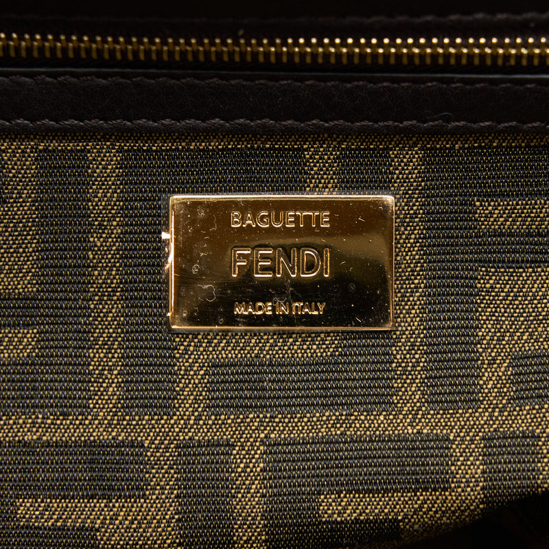 Fendi Buguette Shoulder Bag FF Jacquard Fabric/Multicolour GHW