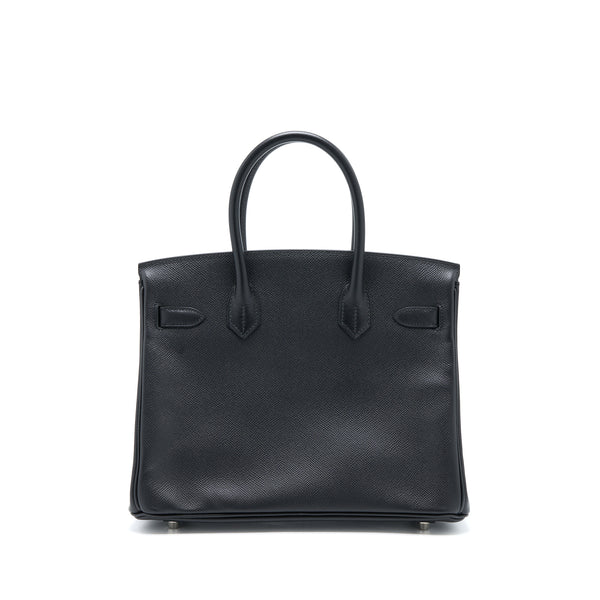 Hermes Birkin 30 Retourne Epsom Black SHW Stamp C