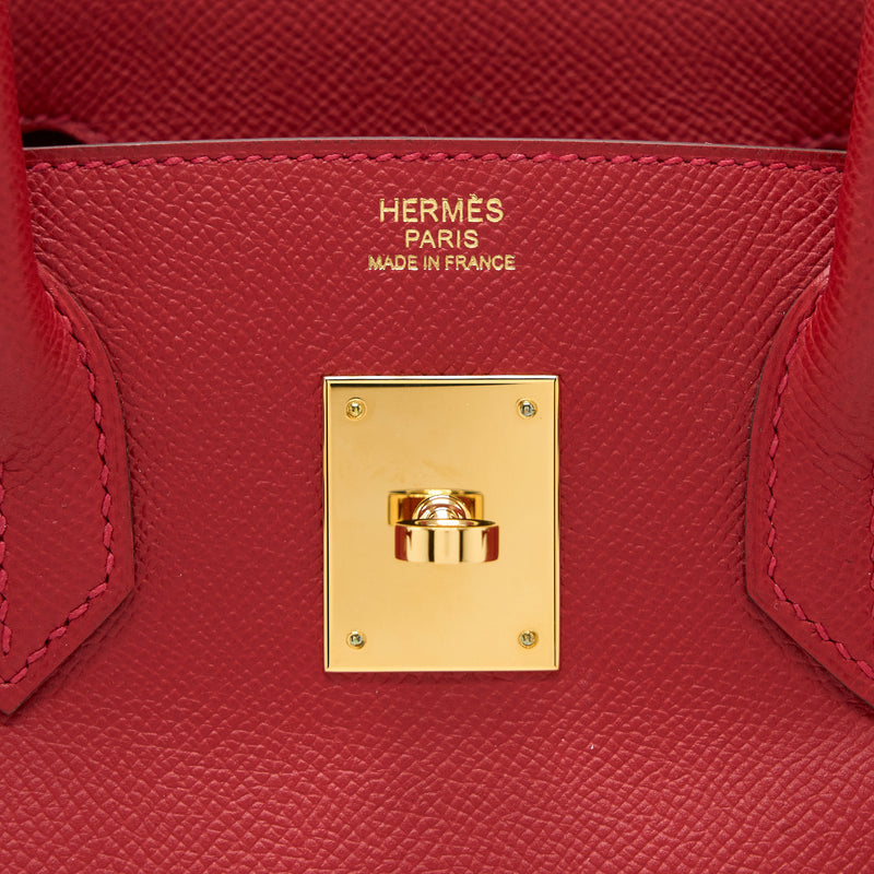 Hermes Birkin 30 Epsom Q5 Rouge Casaque GHW Stamp C