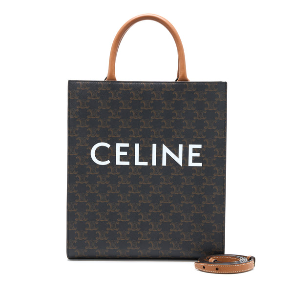 Celine Vertical Cabas Triomphe Canvas GHW