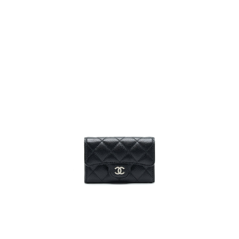 Chanel Classic Small Flap Wallet In Grained Calfskin With Silver Hardware ( Wallets and Small Leather Goods,Wallets)