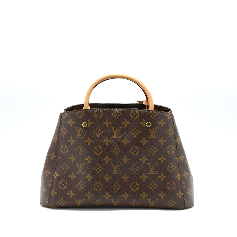 Louis Vuitton Montaigne MM Monogram Canvas Handbag Brown