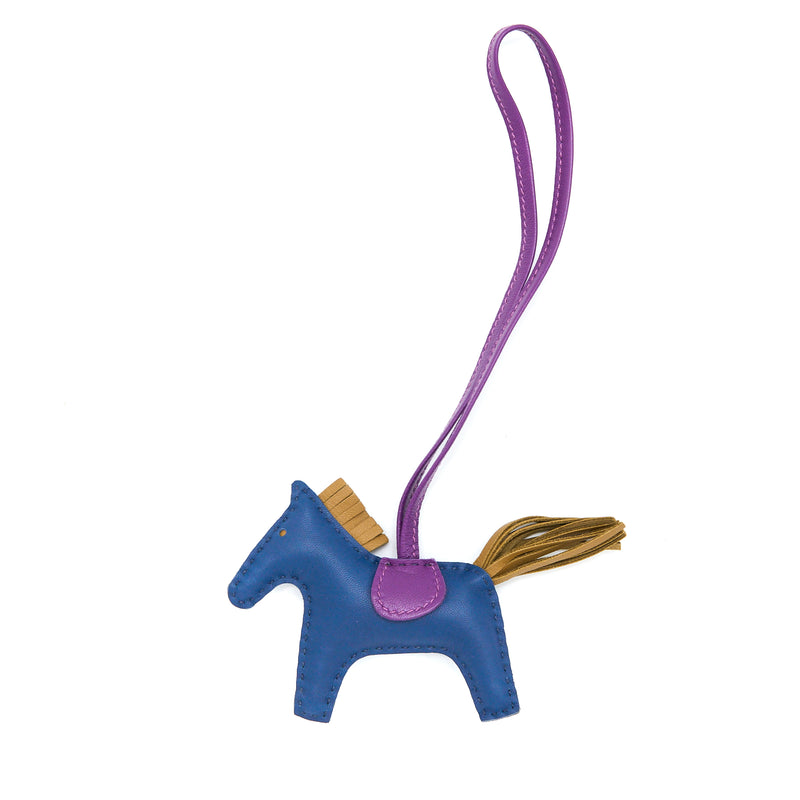 Hermes Redeo PM Bag Charm Bleu De Malte/Kraft/Violet