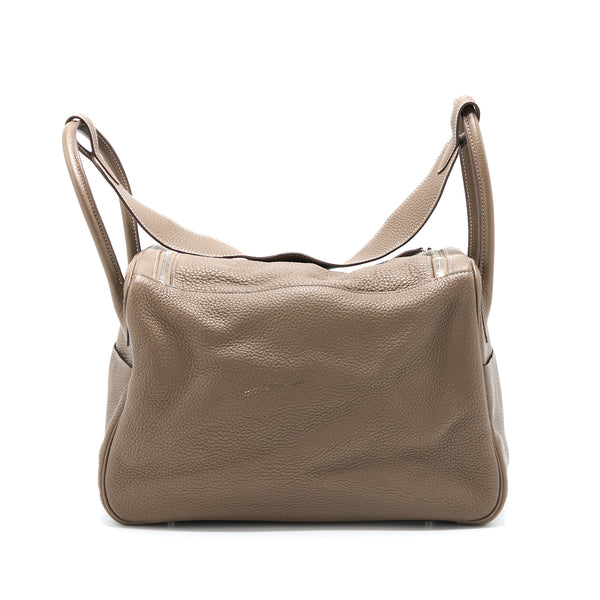 Hermes Lindy 34 Clemence Etoupe SHW Stamp Square Q