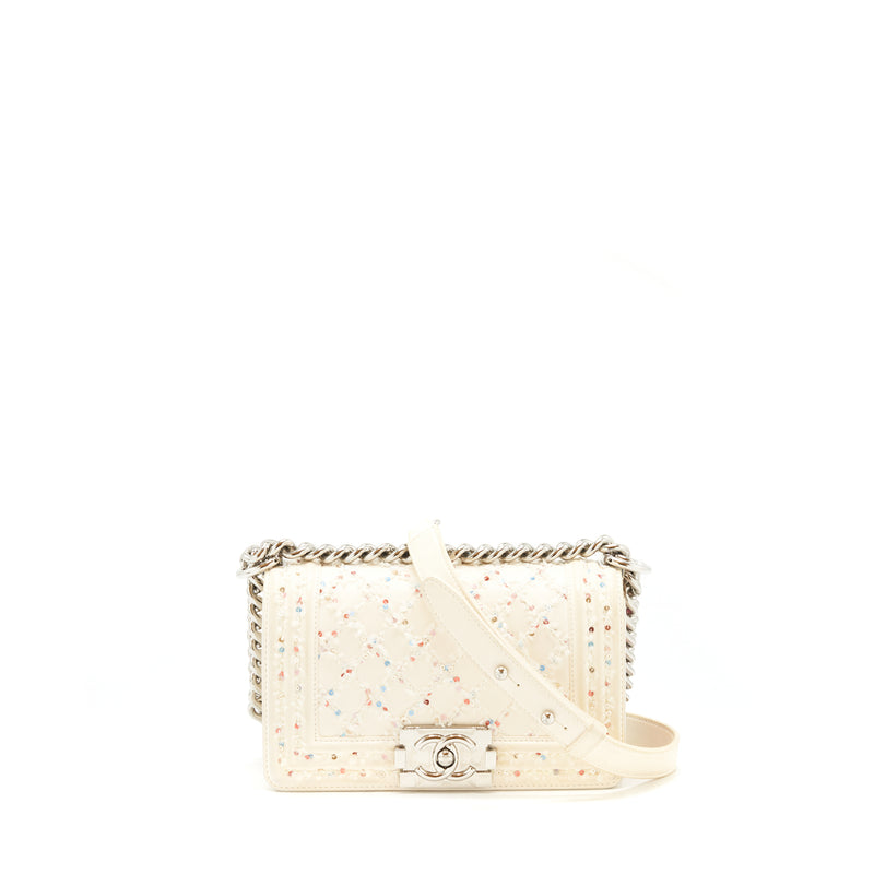 Chanel Small boy bag limited white SHW