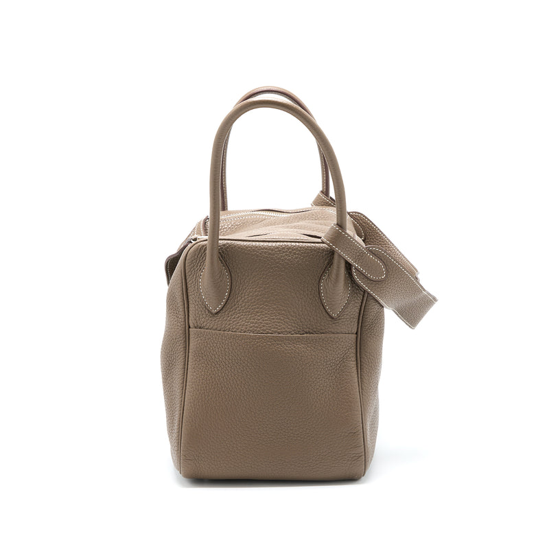 Hermes Lindy 34 Clemence Etoupe SHW Stamp Square Q