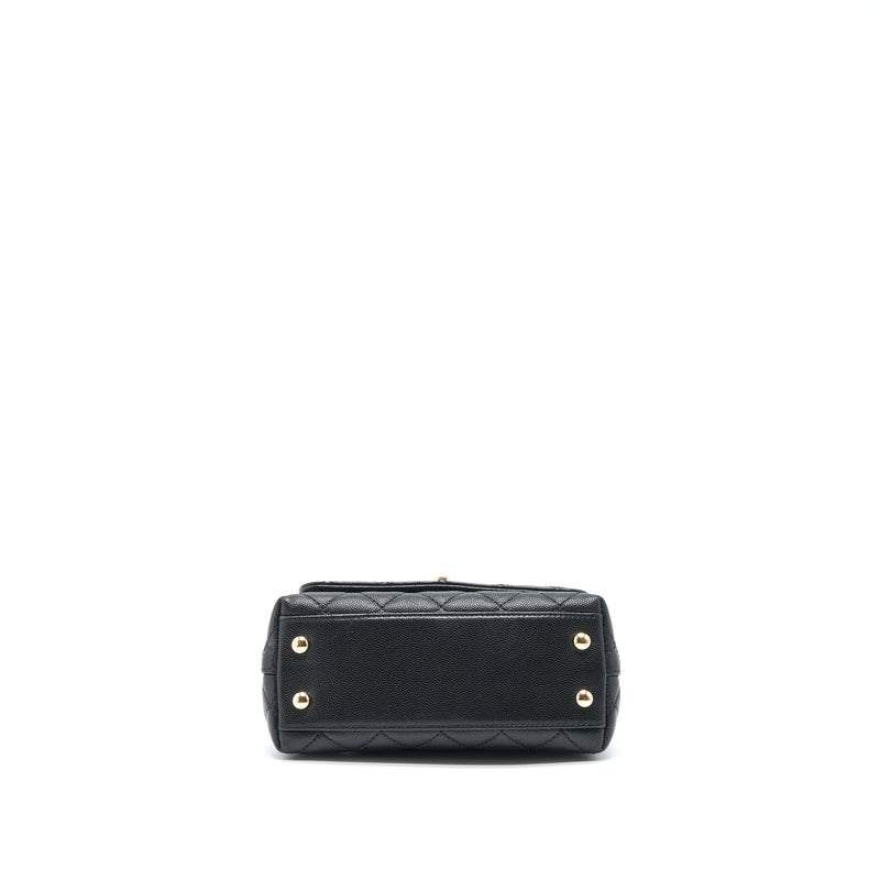 Chanel Mini Coco Handle 20cm Caviar Black LGHW (Microchip)