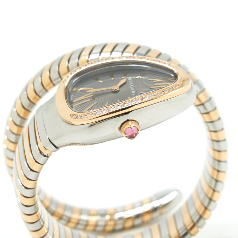 Bvlgari Tubogas Watch 35mm Steel and Rosegold