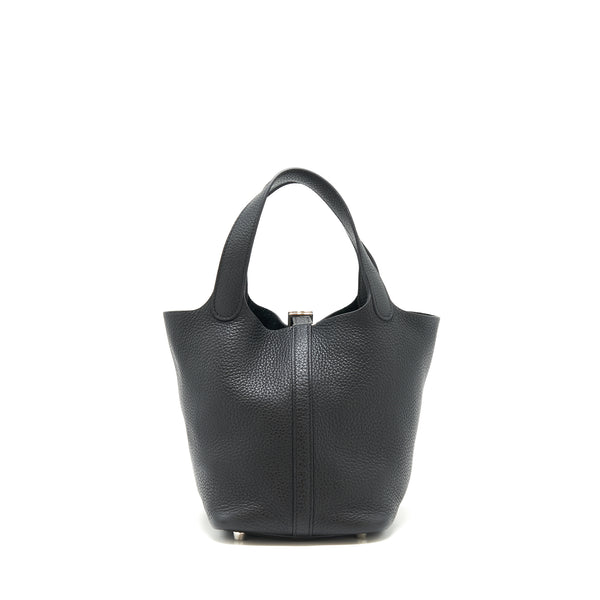 Hermes picotin 18 Lock bag black SHW Stamp square O