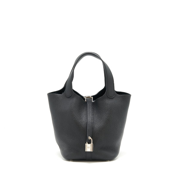 Hermes picotin 18 Lock bag black SHW Stamp square O