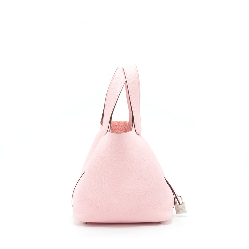 Hermes Picotin 18 Lock Bag Clemence 3Q Rose Sakura SHW Stamp Z