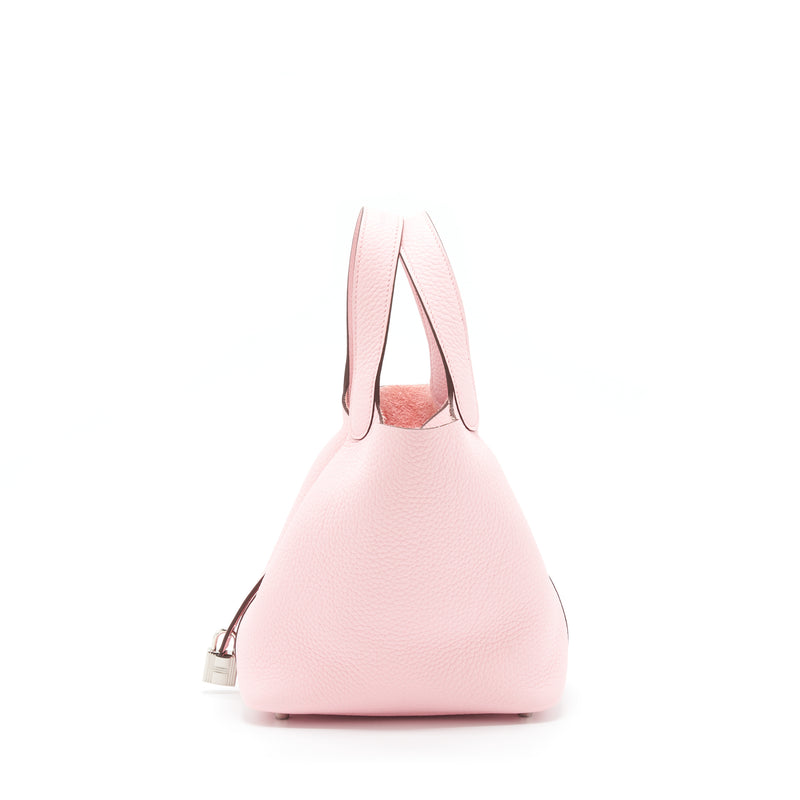 Hermes Picotin 18 Lock Bag Clemence 3Q Rose Sakura SHW Stamp Z