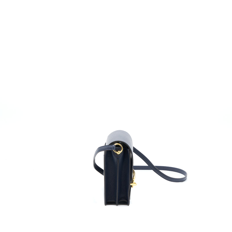 Hermes Mini Roulis Evercolour Blue Nuit GHW Stamp Z