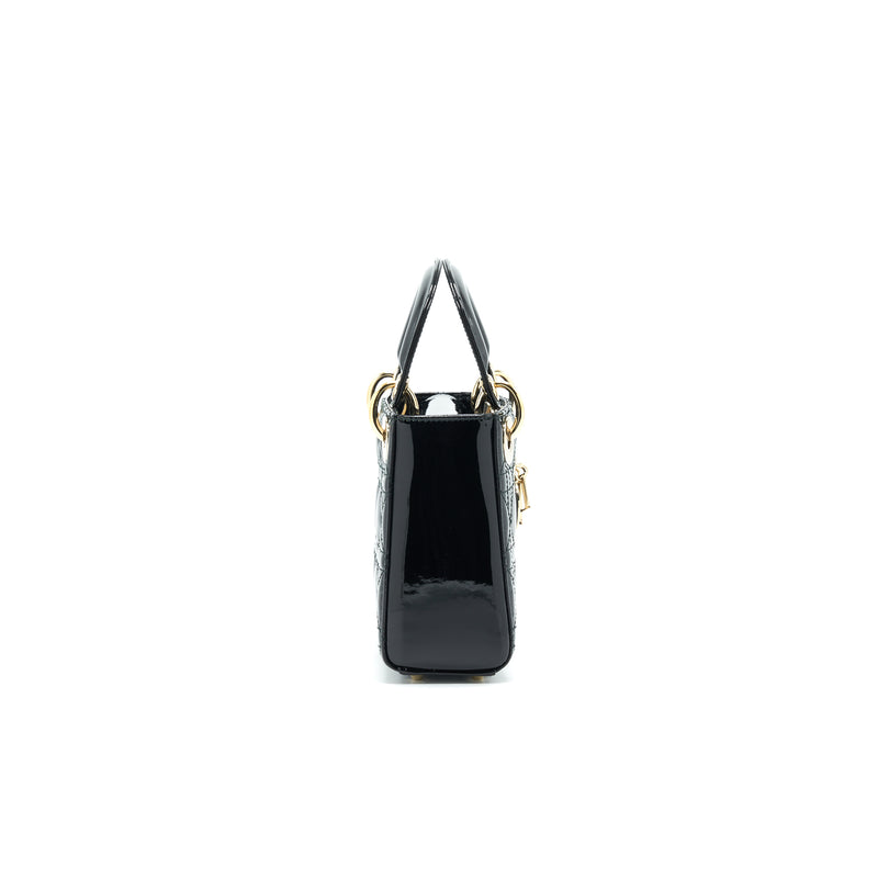 Dior Mini Lady Dior Patent Leather Black with GHW