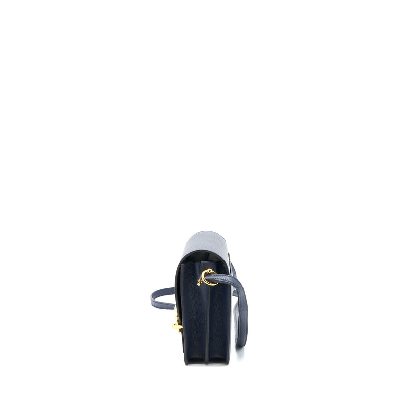 Hermes Mini Roulis Evercolour Blue Nuit GHW Stamp Z