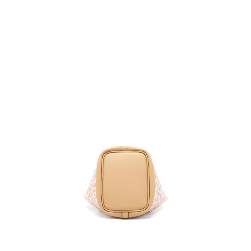 Hermes Micro Lucky Daisy Picotin 14 Swift Chai/Rose/Blanc SHW Stamp U