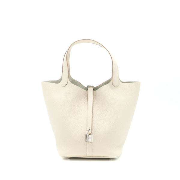 Hermes Picotin 22 Lock Bag Clemence 8L Beton SHW Stamp U