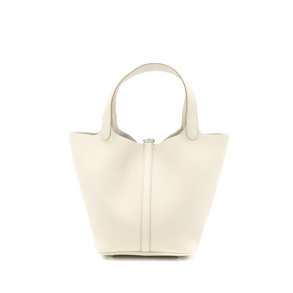 Hermes Picotin 22 Lock Bag Clemence 8L Beton SHW Stamp U