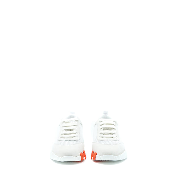 Hermes Size 36.5 Femme Bouncing Sneaker Suede/Goatskin White/Multicolour