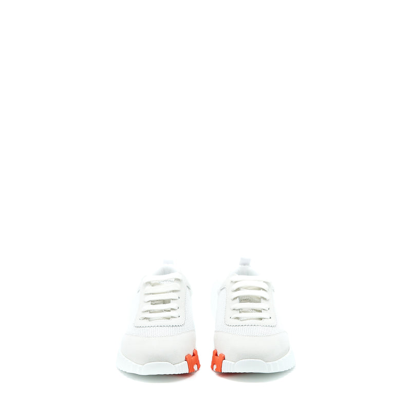 Hermes Size 36.5 Femme Bouncing Sneaker Suede/Goatskin White/Multicolour