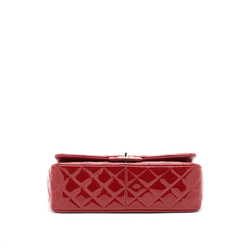Chanel Jumbo Classic Flap Bag Patent Red SHW