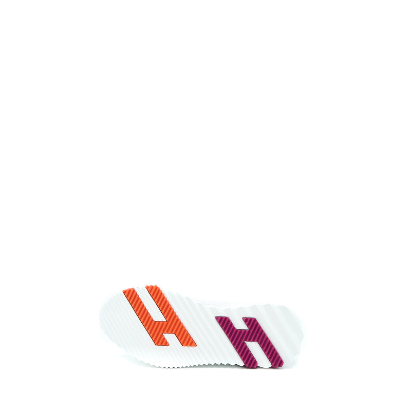 Hermes Size 36.5 Femme Bouncing Sneaker Suede/Goatskin White/Multicolour