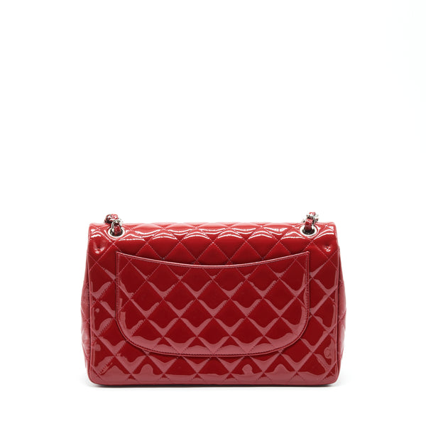 Chanel Jumbo Classic Flap Bag Patent Red SHW