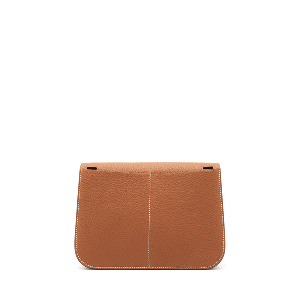 Hermes Halzan 25 Bag Clemence Gold SHW Stamp U