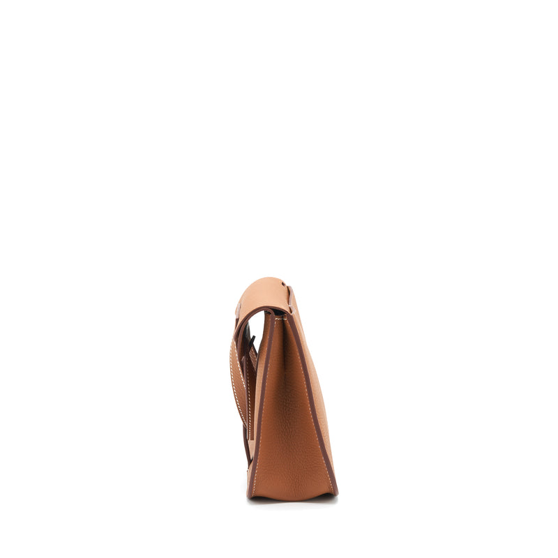 Hermes Halzan 25 Bag Clemence Gold SHW Stamp U
