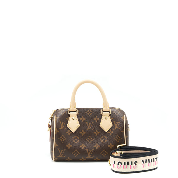 Louis Vuitton Speedy Bandouliere 20 Monogram Canvas/Black Multicolour Strap