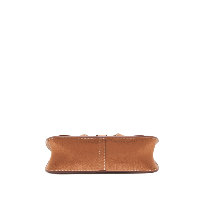 Hermes Halzan 25 Bag Clemence Gold SHW Stamp U