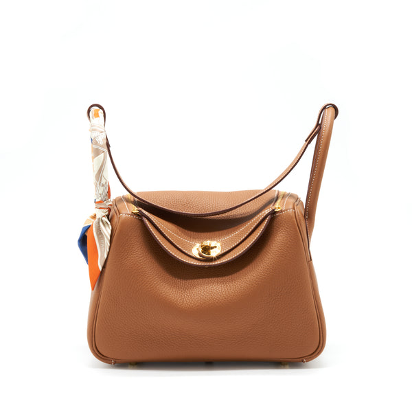 Hermes Lindy 26 Clemence Gold GHW Stamp Z With An Extra Twilly
