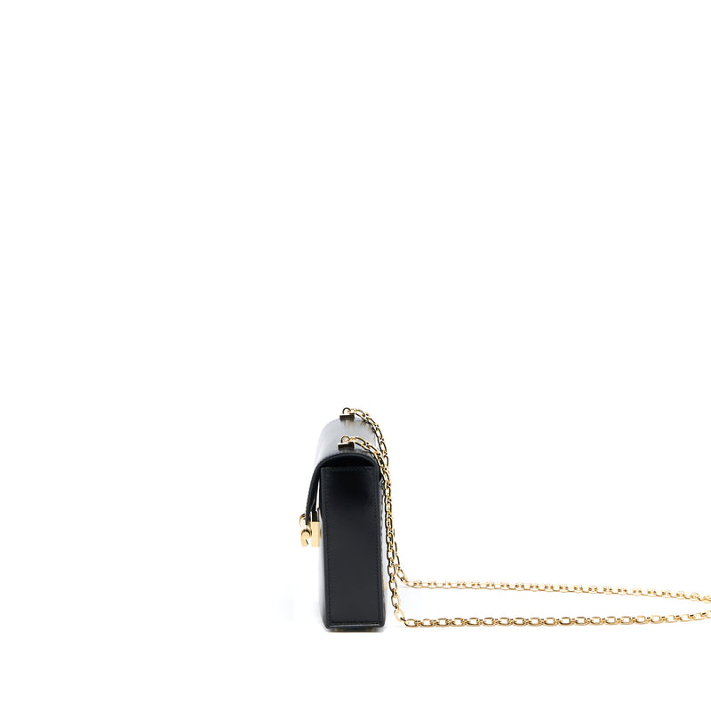 Hermes Mini Verrou Bag Box Black GHW STAMP D